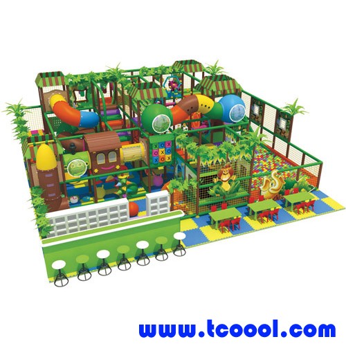 Tincool Amusement CE Certified, PVC Protecting Pipe Galvanized Steel Tube Frame Indoor Playground Equipment/ Naughty Castle