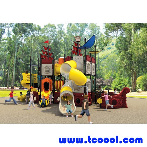 Tincool Amusement High quality Outdoor Playground Equipment Baby Swing Kids Slides Outdoor garden Equipment