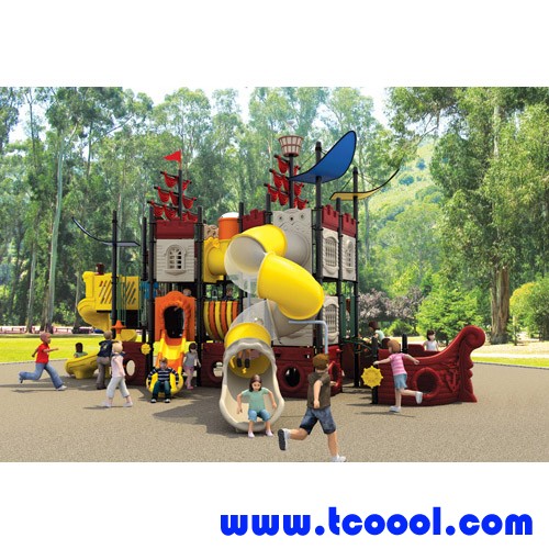 Tincool Amusement High quality Outdoor Playground Equipment Baby Swing Kids Slides Outdoor garden Equipment